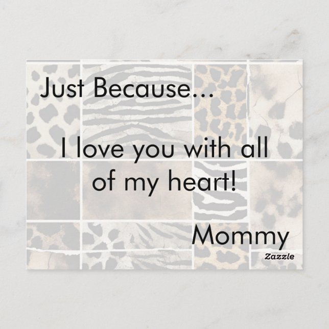 Impressão animal - Cartão postal (Verso)