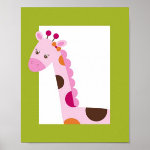 Impressão animal da arte da parede do berçário