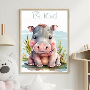 Impressão Animal de Hippo, Bebê Cachorro