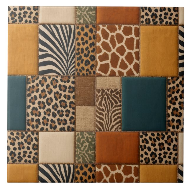 Impressão Animal de Patchwork (Frente)