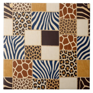 Impressão Animal de Patchwork