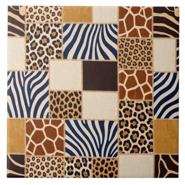 Impressão Animal de Patchwork (Frente)