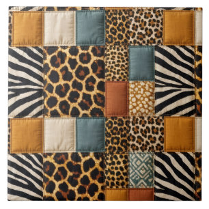 Impressão Animal de Patchwork