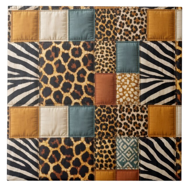 Impressão Animal de Patchwork (Frente)