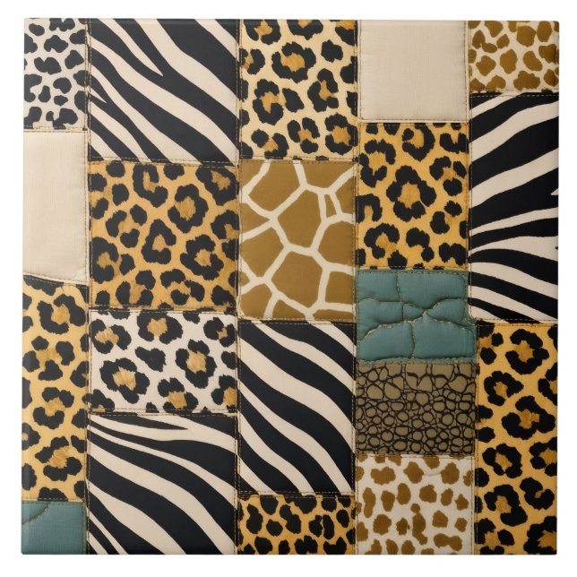 Impressão Animal em Patchwork (Frente)