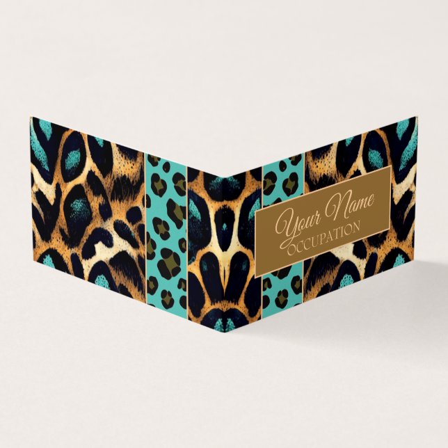 Impressão animal LEOPARD - Cartão de visita (Exterior)