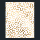 Impressão Animal Leopardo Branco Dourado Elegante<br><div class="desc">Essa elegante e chic impressão animal é perfeita para a na moda e moda da moda da moda. Ele apresenta uma folha de ouro impressa, feita à mão, com folha de ouro, chita padrão leopardo sobre um simples fundo branco. O que pode ser alterado clicando nas opções de personalização. É...</div>