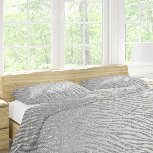 Impressão Animal Prata Glam Pillowcase