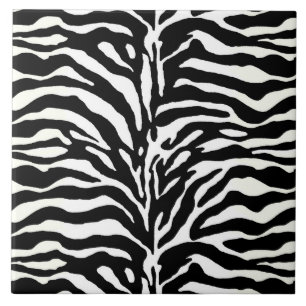 Impressão animal selvagem, zebra em preto e branc