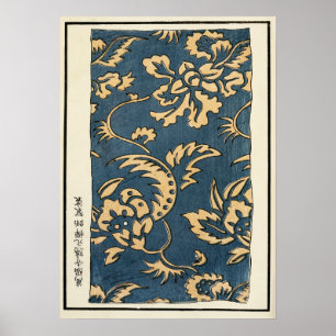 Impressão Antiga da Dinastia Qing Chinesa de 1871