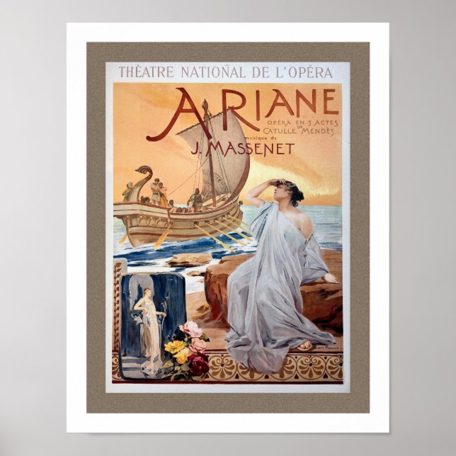 IMPRESSÃO ANTIGA DA ÓPERA 'ARIANE' (Frente)