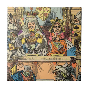 Impressão antiga de Alice no Tribunal Maravilha