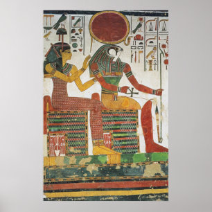 Impressão antigo de Horus do egípcio