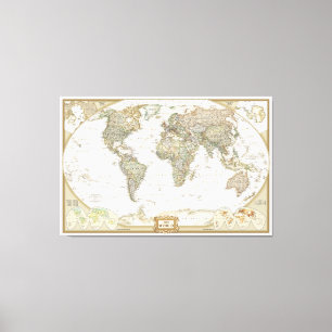 Impressão antigo do envoltório das canvas do map