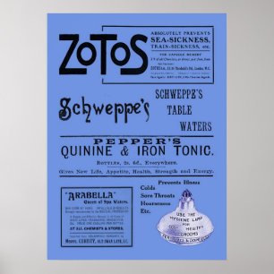 Impressão antigo dos anúncios