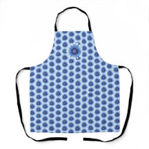 Impressão Apron All-Over Daisy Azul