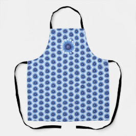 Impressão Apron All-Over Daisy Azul