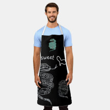 Impressão Apron Cobra Doce de preto
