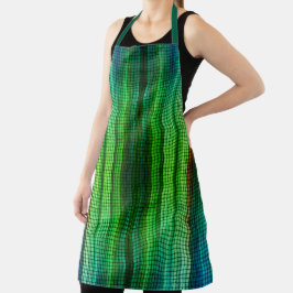 Impressão Apron de Onda Verde Iridescente