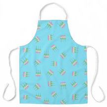 Impressão Apron do Pastel Azul Anime Dango