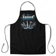 Impressão Apron, Grande "Ferramentas de Barber Vin