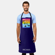 Impressão Apron Tropical Sunset Sailing All-Over