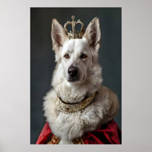 Impressão Aristocrática de Pastor Alemão, Cão Rega