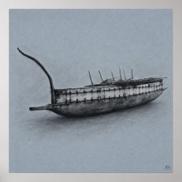 Impressão Arquivística do Desenho da Canoa de Mada