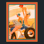 impressão Art Deco Beach de 1930 por Jupp Wiertz<br><div class="desc">Colorida,  1930,  cobrir Art Deco de Jupp Wiertz para a Echo Continental Magazine. 11x14 mostrado aqui. Outras dimensões disponíveis.</div>