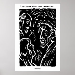 Impressão Artística Atos 9 5 Eu Sou Jesus Cartaz d