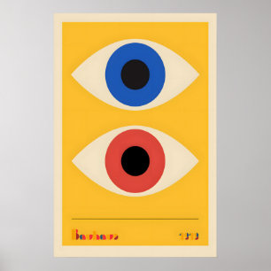 Impressão artística Bauhaus Dois Olhos Abstrato Vi