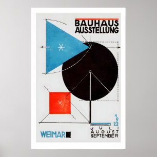 Impressão Artística Bauhaus Weimar 1923 Geométrica