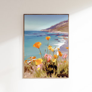 Impressão artística da flor do estado da Califórni