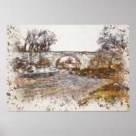 Impressão artística da Ponte do Diabo Kirkby Lonsd