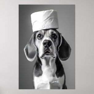Impressão Artística de Banheiro de Beagle Engraçad