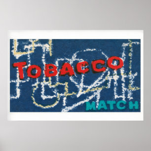 Impressão artística de caixa de fósforos de tabaco
