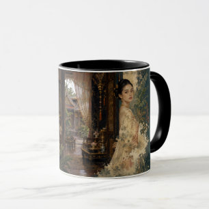 Impressão Artística de Caneca de Lótus do Palácio