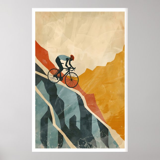 Impressão Artística de Ciclismo de Montanha, Estil (Frente)