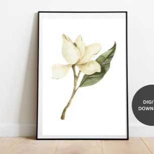 Impressão Artística de Flor Silvestre Botânica, Na