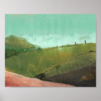 Impressão artística de paisagem rural