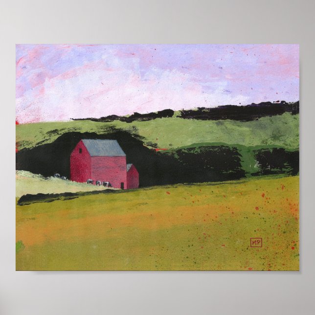 Impressão artística de pasto de primavera (Frente)