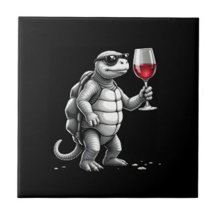 impressão artística de tartaruga fixe a beber vinh