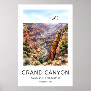 Impressão artística do Grand Canyon Panorama do De