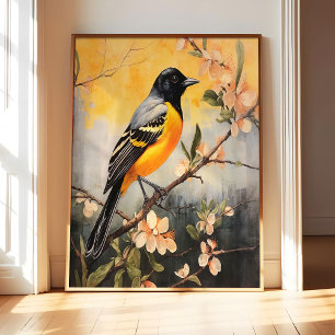 Impressão artística do poster do Baltimore Oriole,