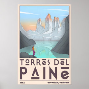 Impressão Artística Torres Del Paine - Montanha Gr