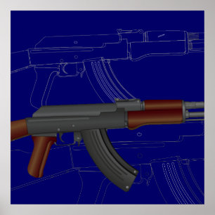 Impressão Azul AK47
