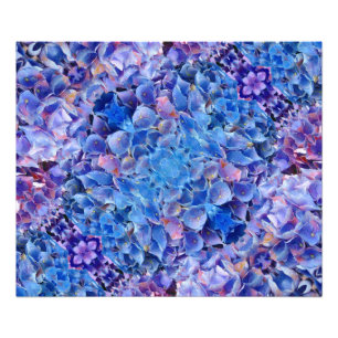 Impressão azul da foto das flores dos Hydrangeas