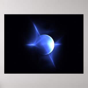 Impressão azul do mundo