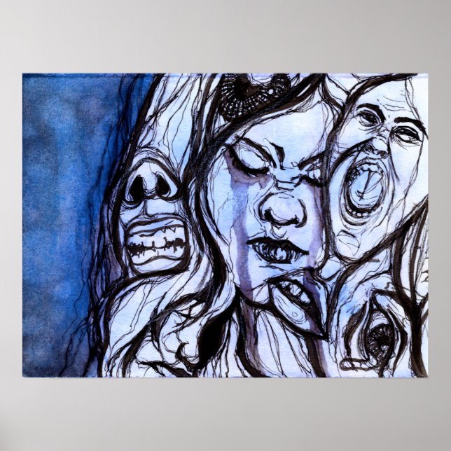 Impressão Azul - Impressão - Cor da Água (Frente)