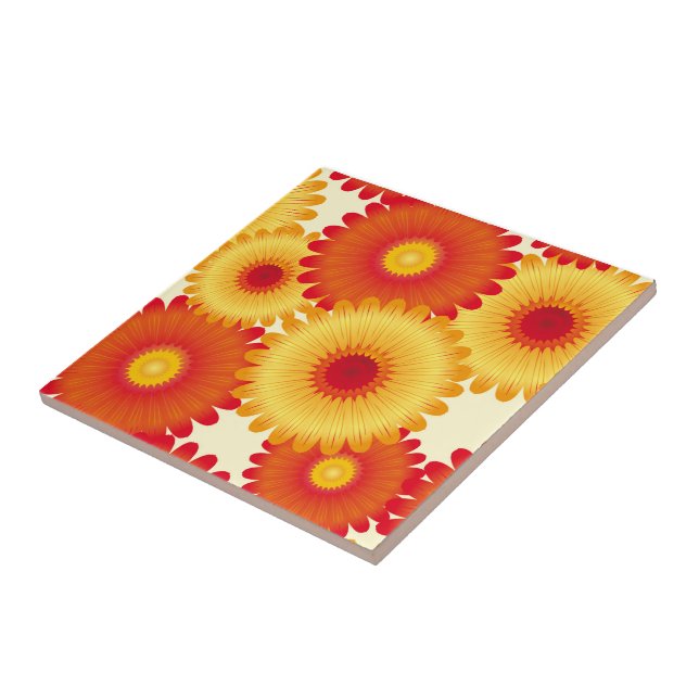 Impressão Azulejo de flores (Lateral)